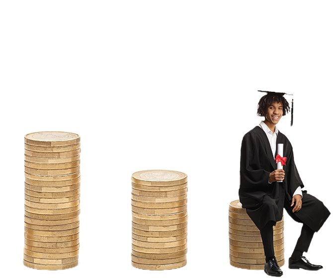 Graduate with money